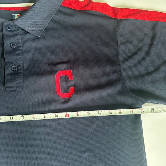 Cleveland Guardians Polo Shirt Mens Size Large Tall Navy Embroidered Logo MLB - Picture 7 of 7